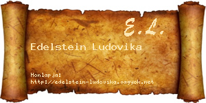 Edelstein Ludovika névjegykártya
